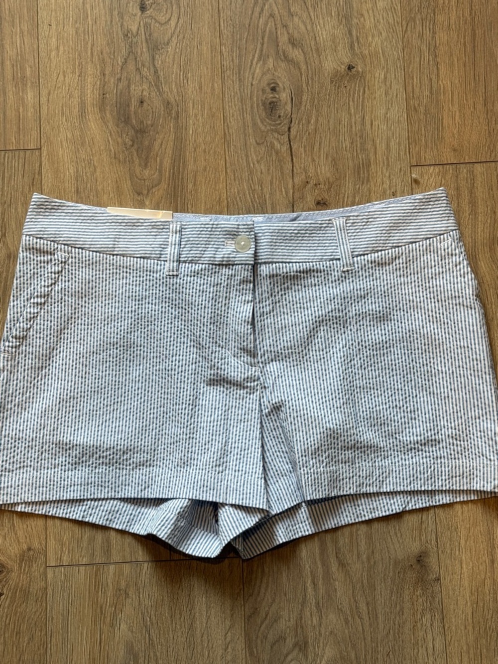 SOUTHERN TIDE Blue & White Seersucker Shorts Size 8 NWT Preppy Classic